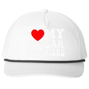 I Love My Cougar Girlfriend I Heart My Cougar Girlfriend Gf Snapback Five-Panel Rope Hat