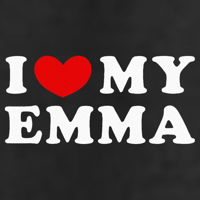 I Love My Emma I Heart My Emma 7 Panel Mesh Trucker Snapback Hat