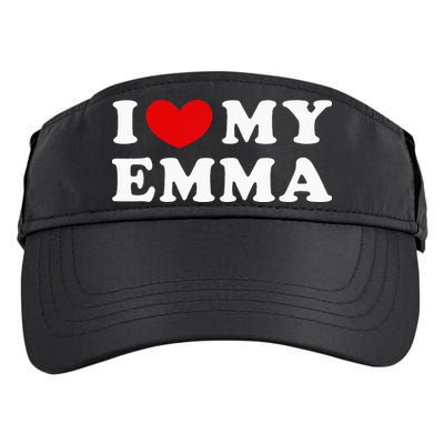I Love My Emma I Heart My Emma Adult Drive Performance Visor