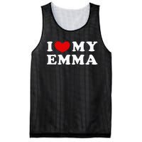 I Love My Emma I Heart My Emma Mesh Reversible Basketball Jersey Tank