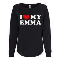 I Love My Emma I Heart My Emma Womens California Wash Sweatshirt