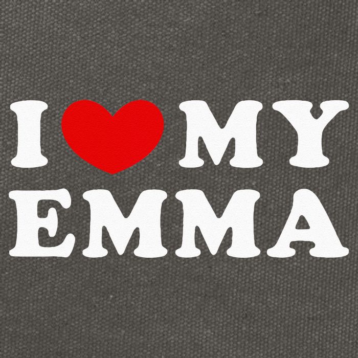 I Love My Emma I Heart My Emma Cotton Canvas Backpack