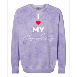 I Love My Cardigan Welsh Corgi For Dog Owners Who Love Dogs Meaningful Gift Colorblast Crewneck Sweatshirt