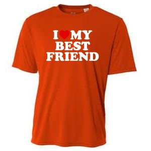 I Love My Best Friend Gift Red Heart Meaningful Gift Cooling Performance Crew T-Shirt