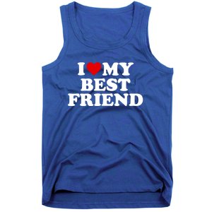 I Love My Best Friend Gift Red Heart Meaningful Gift Tank Top