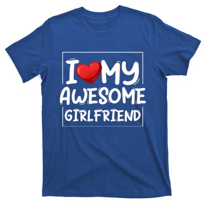 I Love My Awesome Friend Valentines Day Matching Couple Gift T-Shirt