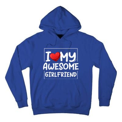 I Love My Awesome Friend Valentines Day Matching Couple Gift Tall Hoodie