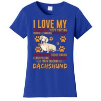 I Love My Stalker Cream Dachshund Funny Dog Owner Cute Gift Women's T-Shirt