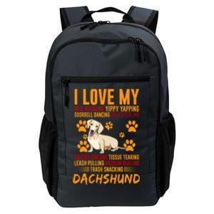 I Love My Stalker Cream Dachshund Funny Dog Owner Cute Gift Daily Commute Backpack