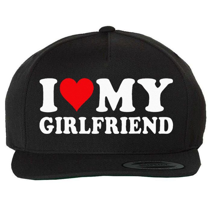 I Love My Girlfriend I Heart My Girlfriend I Love My GF Wool Snapback Cap