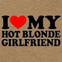 I Love My Hot Blonde Girlfriend I Heart My Blonde Hot Gf Cotton Canvas Backpack