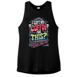 I Left My Coffin For This Happy Halloween Funny Coffin Ladies PosiCharge Tri-Blend Wicking Tank