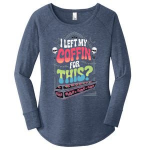 I Left My Coffin For This Happy Halloween Funny Coffin Women's Perfect Tri Tunic Long Sleeve Shirt