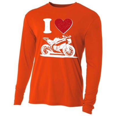 I Love Motorcycles Cooling Performance Long Sleeve Crew