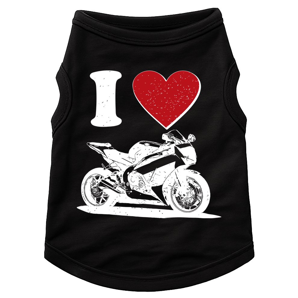 I Love Motorcycles Doggie Tank