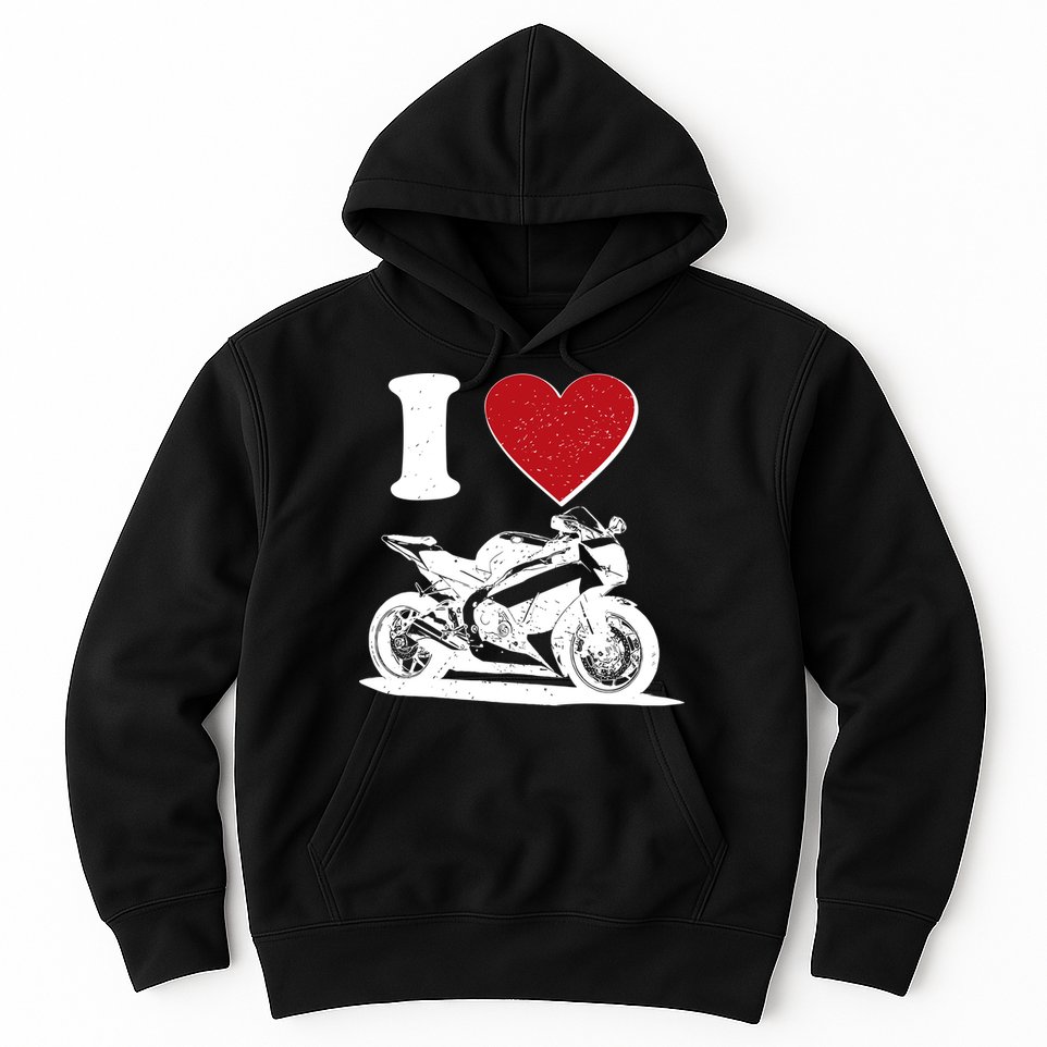 I Love Motorcycles Hoodie