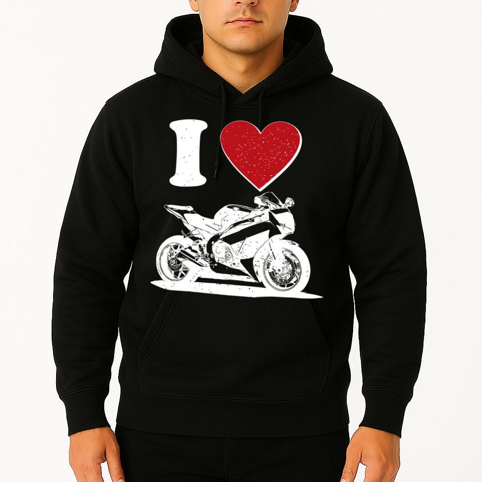 I Love Motorcycles Hoodie