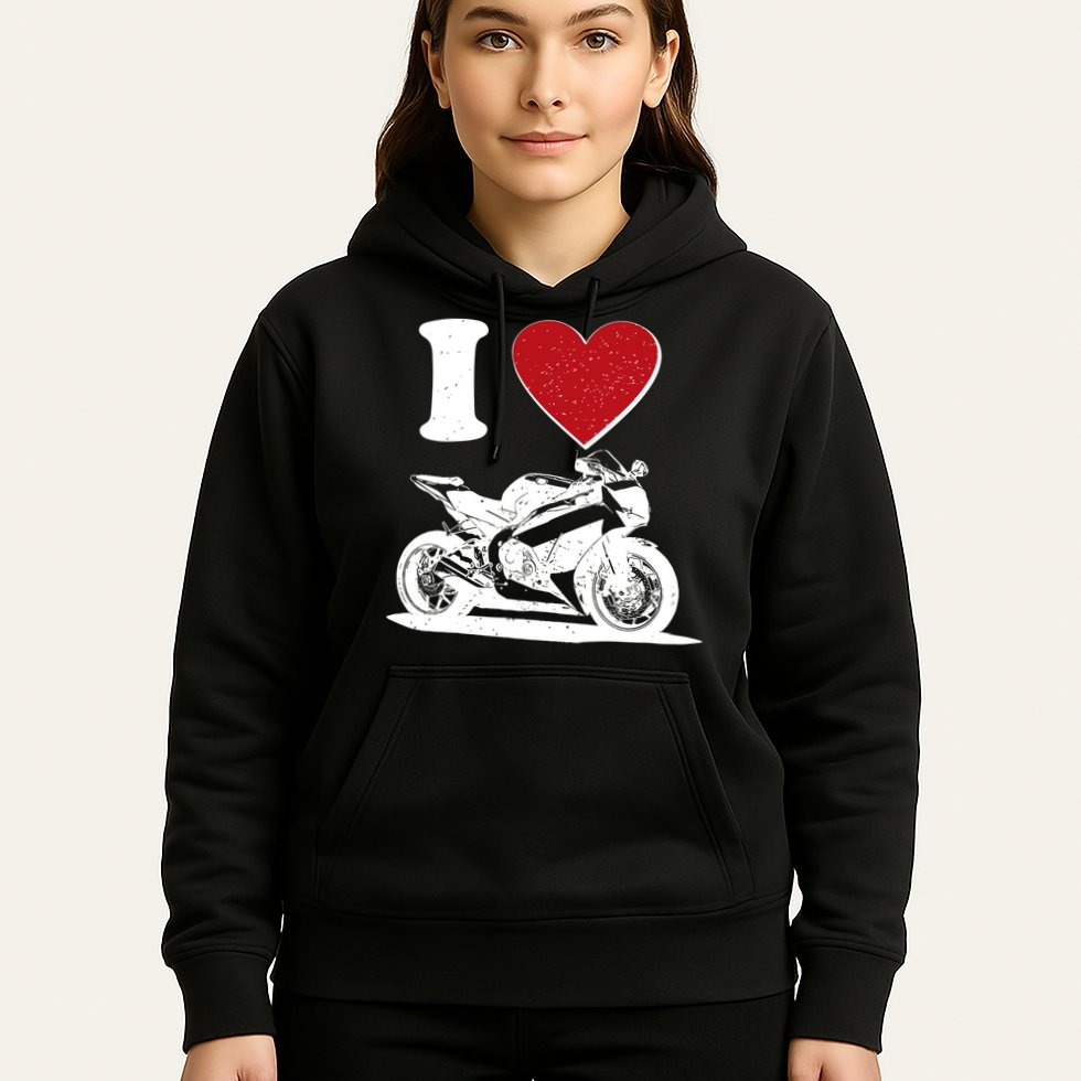 I Love Motorcycles Hoodie