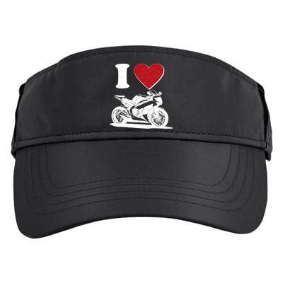 I Love Motorcycles Adult Drive Performance Visor