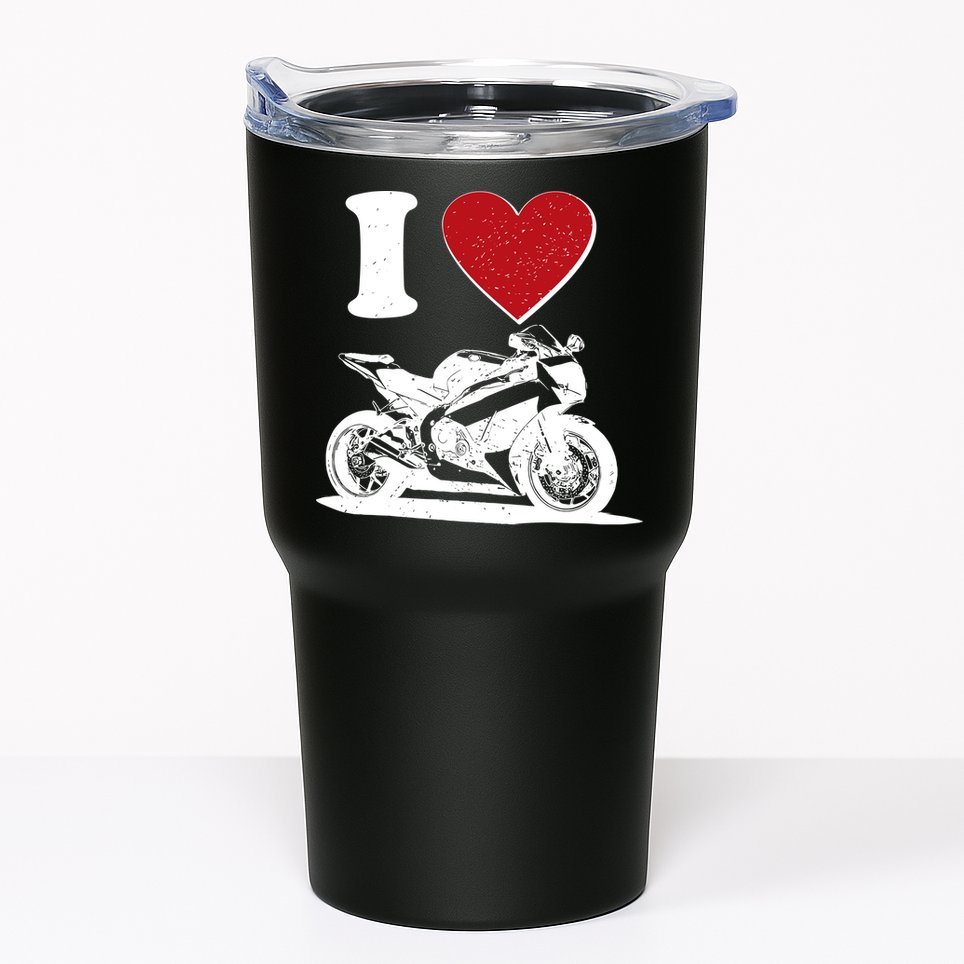 I Love Motorcycles Tumbler