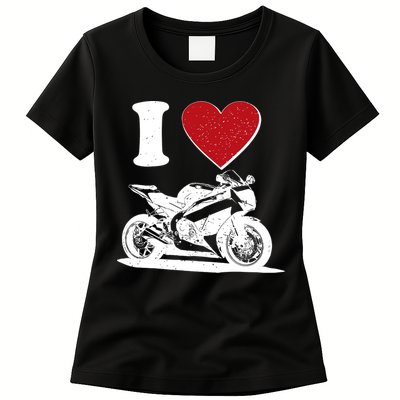 I Love Motorcycles Womens T-Shirt