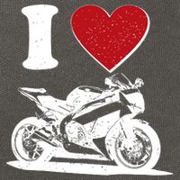 I Love Motorcycles Cotton Canvas Backpack