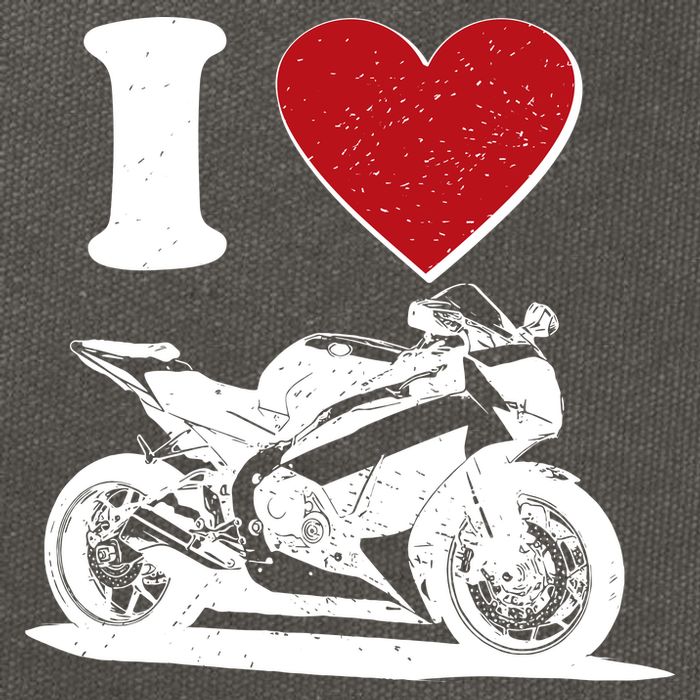 I Love Motorcycles Cotton Canvas Backpack