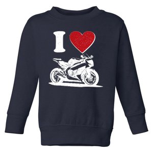 I Love Motorcycles Toddler Sweatshirt