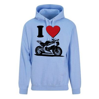 I Love Motorcycles Unisex Surf Hoodie