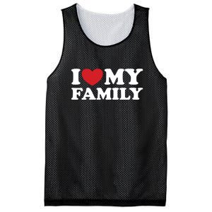 I Love My Family Mesh Reversible Basketball Jersey Tank