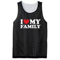 I Love My Family Mesh Reversible Basketball Jersey Tank