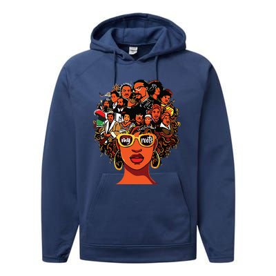 I Love My Roots Back Powerful History Month Pride Dna Gift Performance Fleece Hoodie