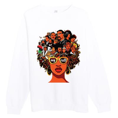 I Love My Roots Back Powerful History Month Pride Dna Gift Premium Crewneck Sweatshirt