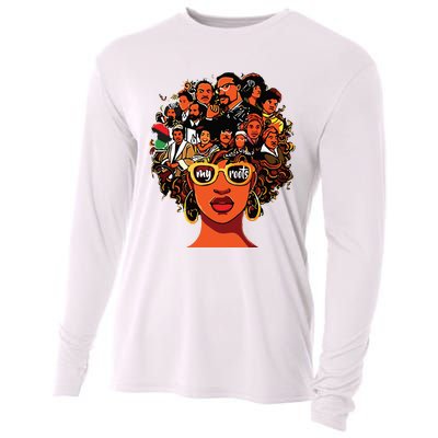 I Love My Roots Back Powerful History Month Pride Dna Gift Cooling Performance Long Sleeve Crew