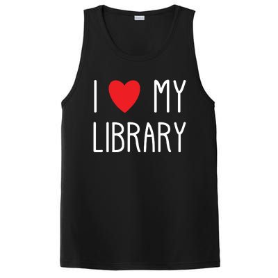 I Love My Library For Book Lovers Readers Librarian PosiCharge Competitor Tank