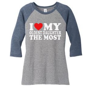 I Love My Oldest Daughter The Most Women's Tri-Blend 3/4-Sleeve Raglan Shirt