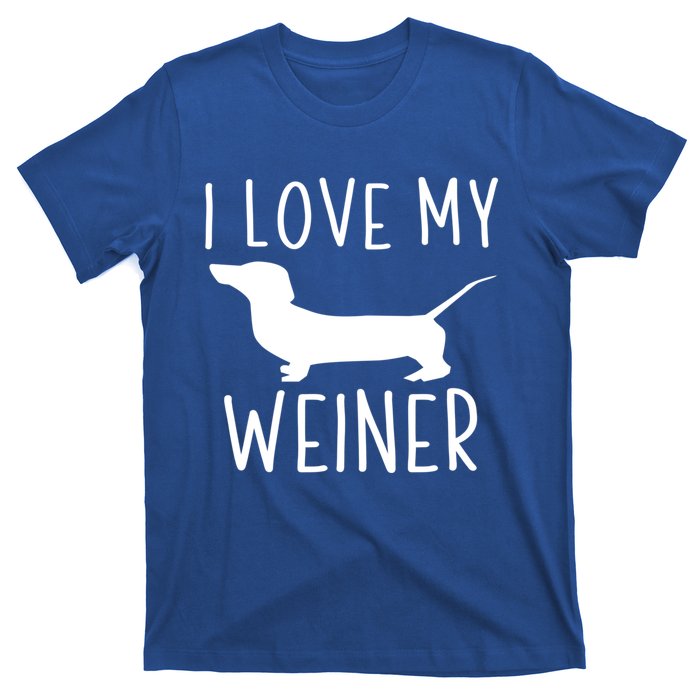 I Love My Weiner Gift For Dachshund Lovers T-Shirt