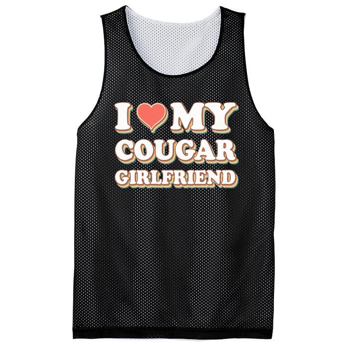 I Loved My Cougar Girlfriend Vintage I Heart My Cougar GF Mesh Reversible Basketball Jersey Tank