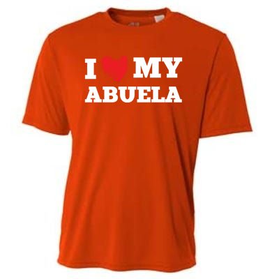 I Love My Abuela Favorite Family Member Valentines Gift Cooling Performance Crew T-Shirt