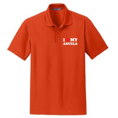 I Love My Abuela Favorite Family Member Valentines Gift Dry Zone Grid Polo