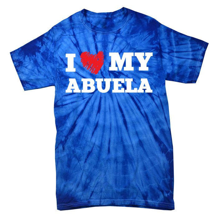 I Love My Abuela Favorite Family Member Valentines Gift Tie-Dye T-Shirt