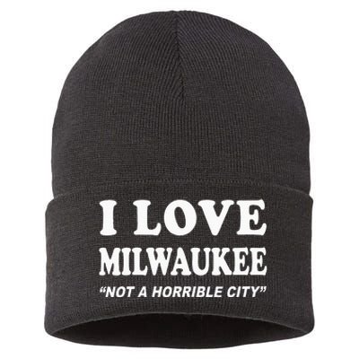 I Love Milwaukee Wisconsin Sustainable Knit Beanie