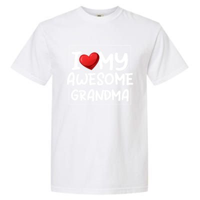 I Love My Awesome Grandma Valentines Day Matching Couple I Gift Garment-Dyed Heavyweight T-Shirt