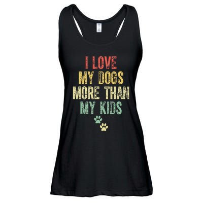 I Love My Dogs More Than My Kids Funny Vintage Ladies Essential Flowy Tank