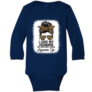 I Love My Husband But Sometimes I Wanna Square Up Funny Joke Cool Gift Baby Long Sleeve Bodysuit