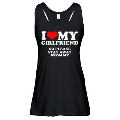 I Love My Girlfriend So Please Stay Away From Me Ladies Essential Flowy Tank