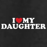 I Love My Daughter 7 Panel Mesh Trucker Snapback Hat