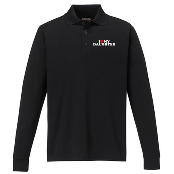 I Love My Daughter Performance Long Sleeve Polo