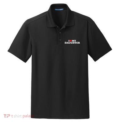 I Love My Daughter Dry Zone Grid Polo