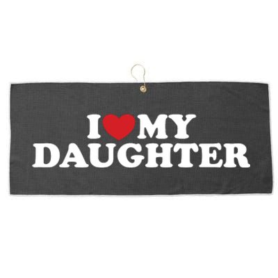 I Love My Daughter Large Microfiber Waffle Golf Towel